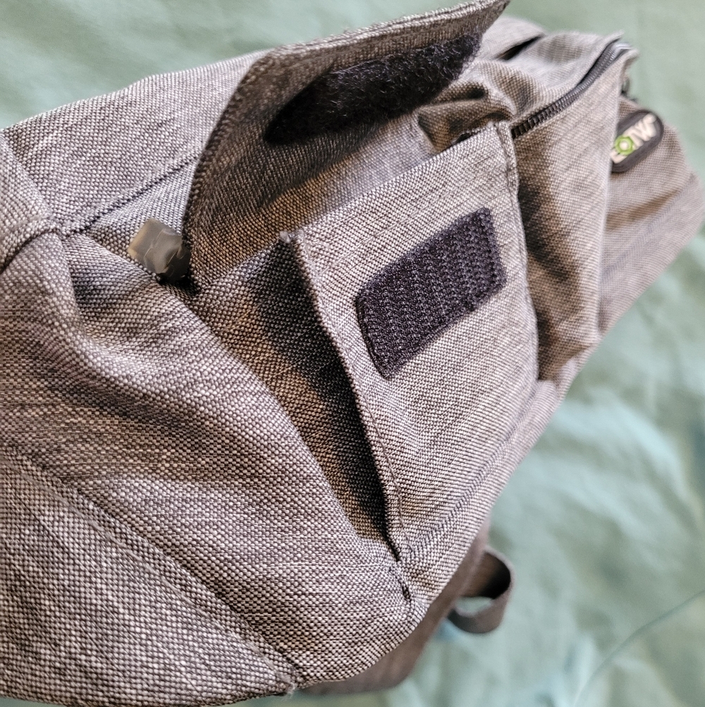 Gray Waist Pack Unisex with Elastic Waistband - Picture 4 of 14